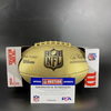 NFL - Titans JC Latham Signed Gold Composite Football