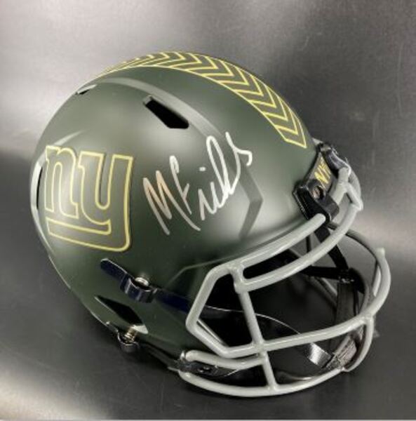 NFL - Giants Malachi Fields Signed Replica STS Helmet