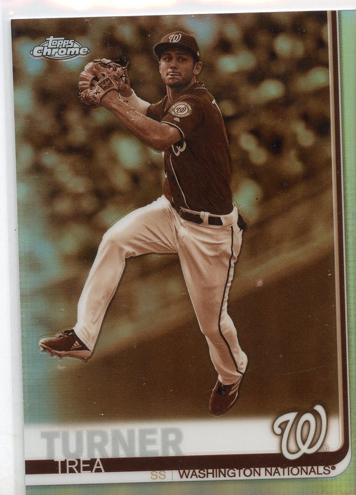 2019 Topps Chrome Sepia Refractors #175 Trea Turner