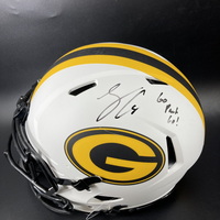 NFL - Packers Sean Clifford signed Eclipse Authentic Speed Helmet with &...