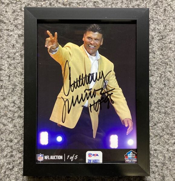 HOF - Bengals Anthony Munoz NFL Auction Exclusive Signed 5x7 Photo Indiv...