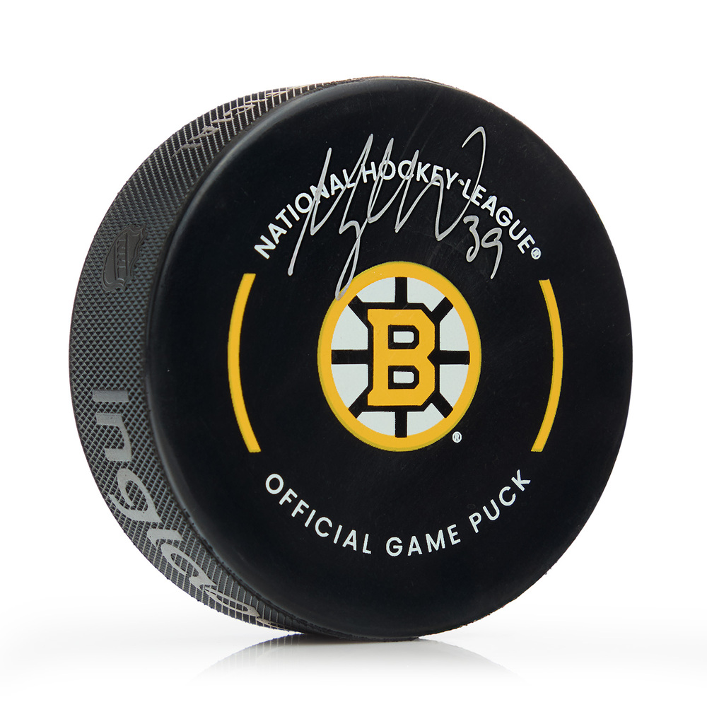 Morgan Geekie Signed Boston Bruins Official Game Puck