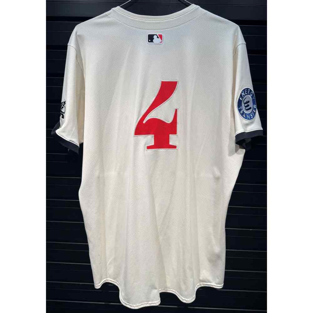 Joc Pederson #4 Texas Rangers Game-Used 2025 City Connect Jersey