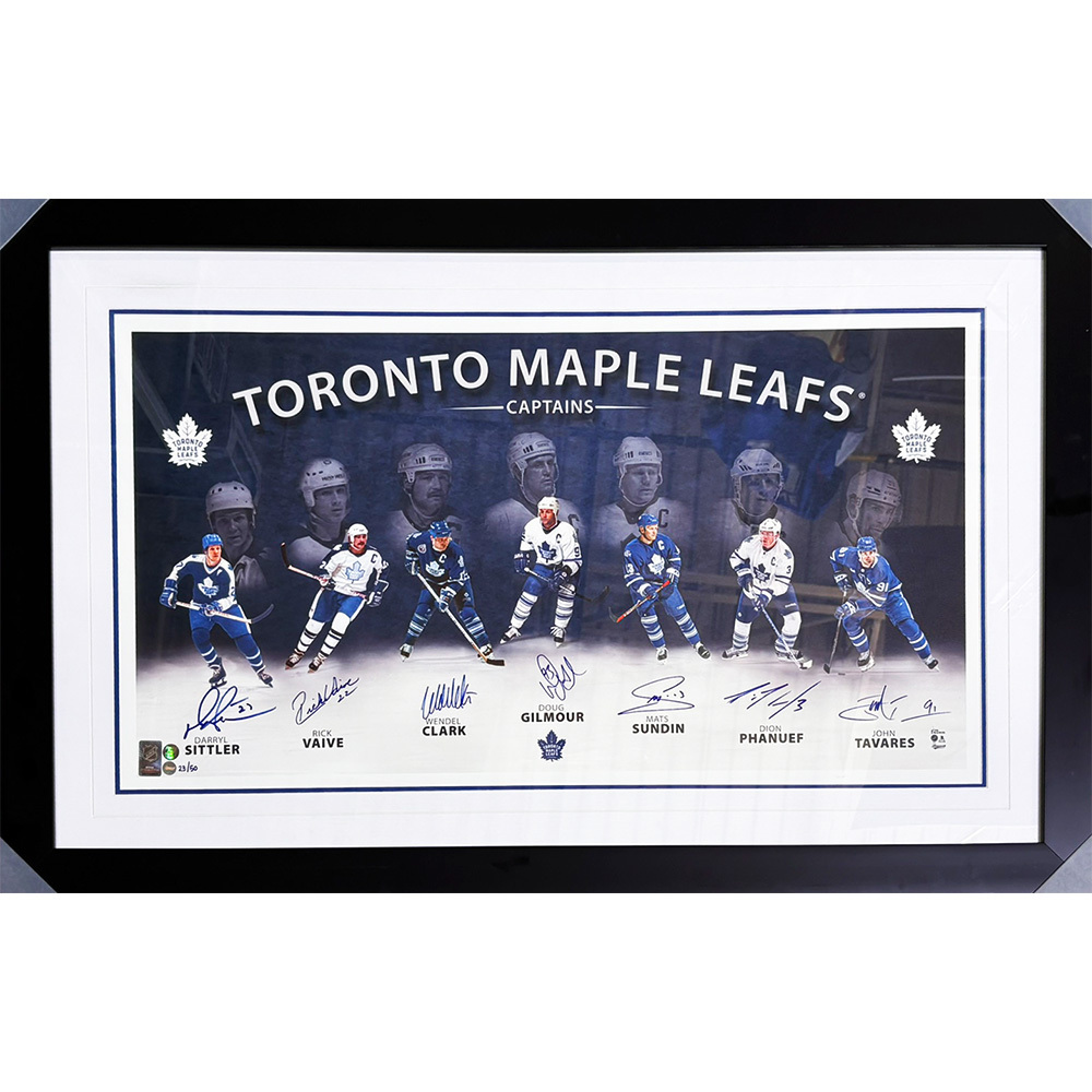 Toronto Maple Leafs Captains Multi-Signed Limited-Edition Framed Print - #23/50