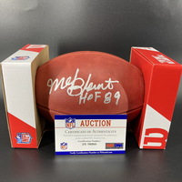 HOF - Steelers Mel Blount Signed Authentic Football with ""HOF...