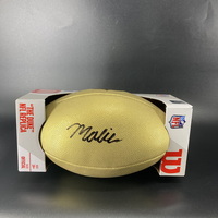 NFL - 49ers Malik Mustapha Signed Gold Composite Football