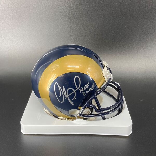 HOF - Rams Orlando Pace Signed Mini Helmet