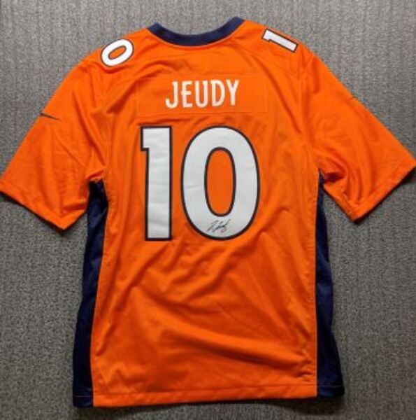 Broncos - Jerry Jeudy Signed Replica Jersey Size XL