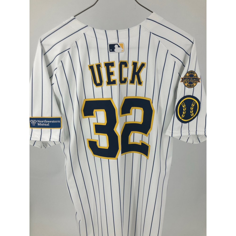 Game Used Pinstripe Jersey #32 Jacob Misiorowski, 8/24/25 Uecker