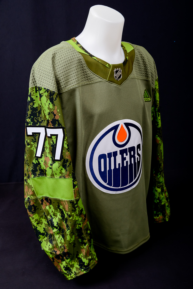 Oscar Klefbom #77 - Autographed 2018-19 Edmonton Oilers Pre-game