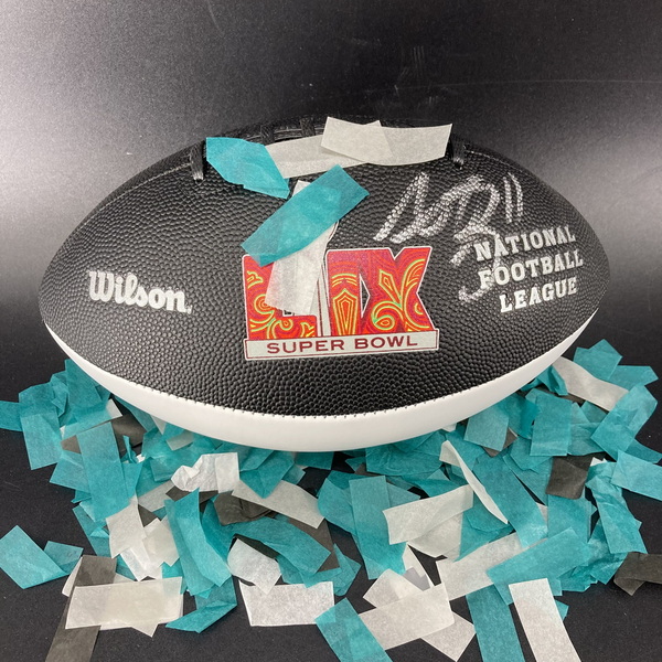 NFL - Eagles AJ Brown Signed Commemorative Super Bowl LIX Panel Ball Wit...