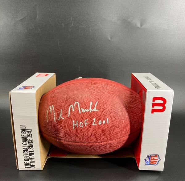 HOF - Oilers Mike Munchak Signed Authentic Football