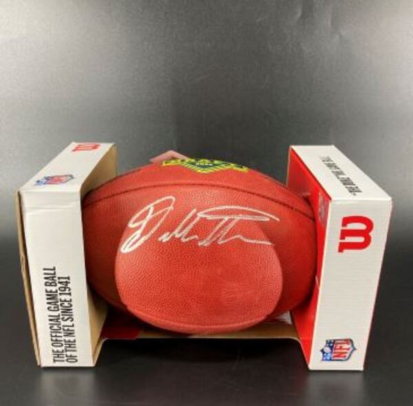 NFL - Bears Dillon Thieneman Signed Authentic Football with Draft Logo