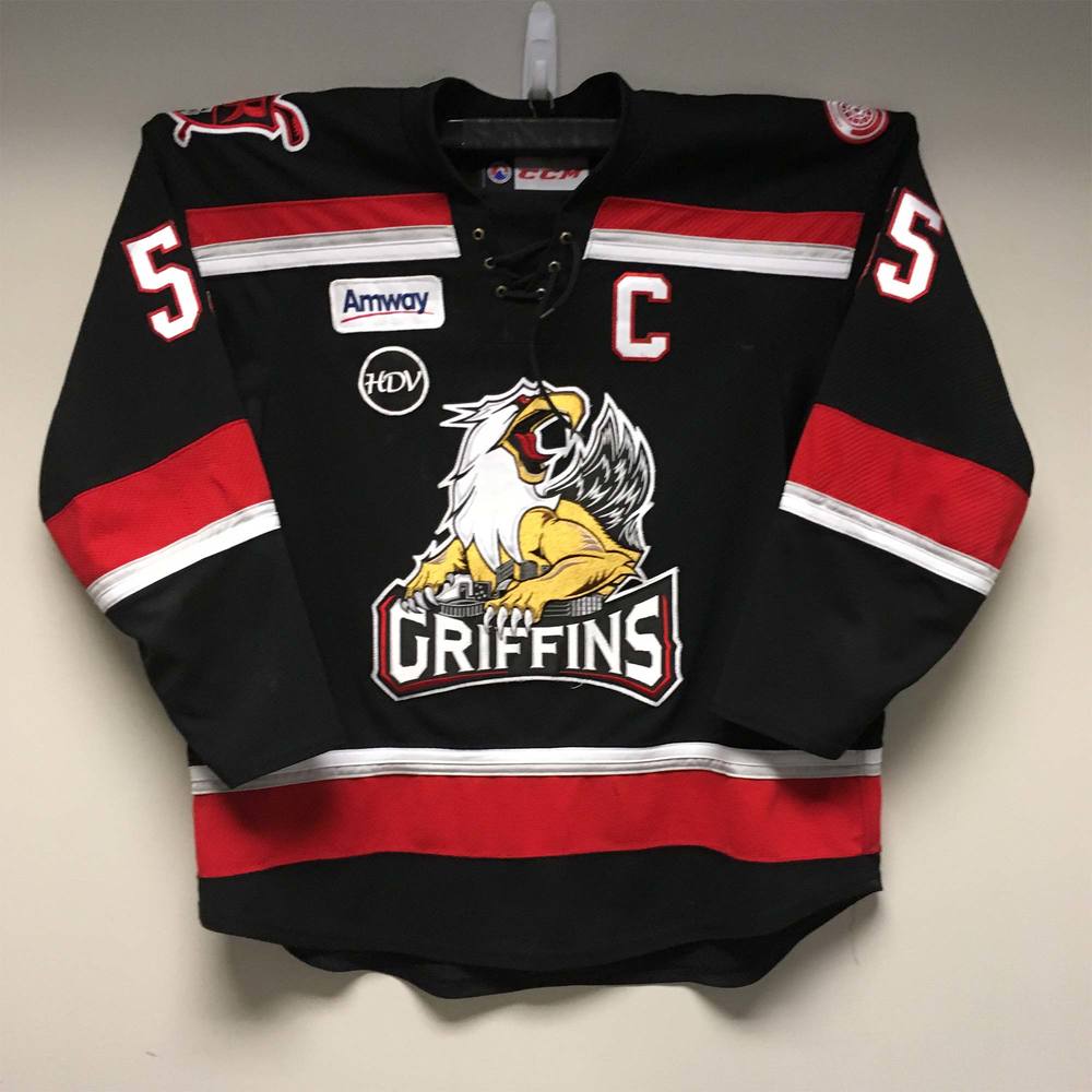 AHL Authentic Grand Rapids Griffins Captains Jersey Worn and Signed