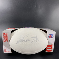 NFL - Commanders Kazmeir Allen Signed White Composite Football