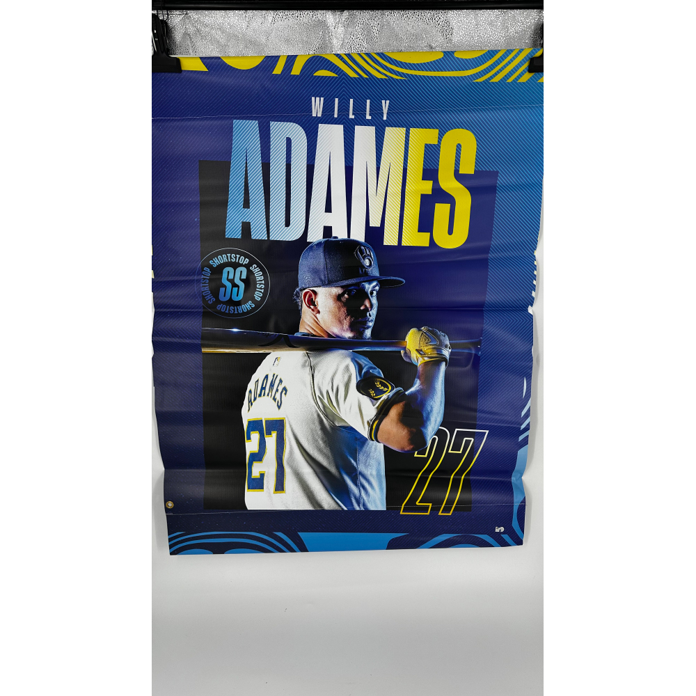 Willy Adames #27 Team-Issued Plaza Banner; MLB Authenticated