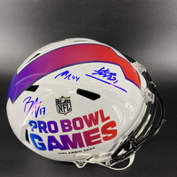 NFL - Pro Bowl Games Replica Speed Helmet Signed by Tyler Smith, Brandon...