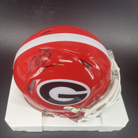 NFL - Georgia Malaki Starks Signed Mini Helmet