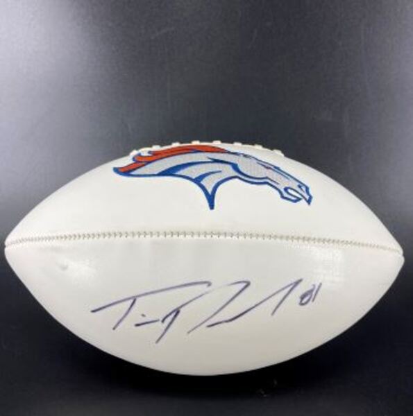 Broncos - Tim Patrick Signed Super Bowl 50 Commemorative Panel Ball