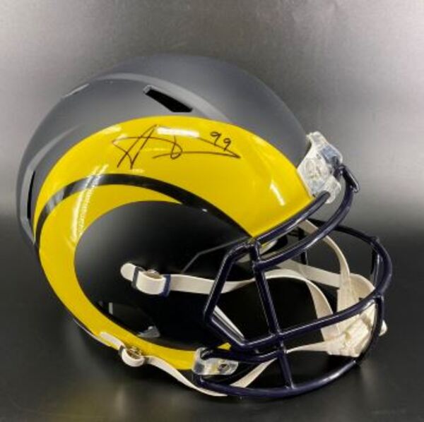 Legends - Rams Aaron Donald Signed Replica Rivalry Helmet