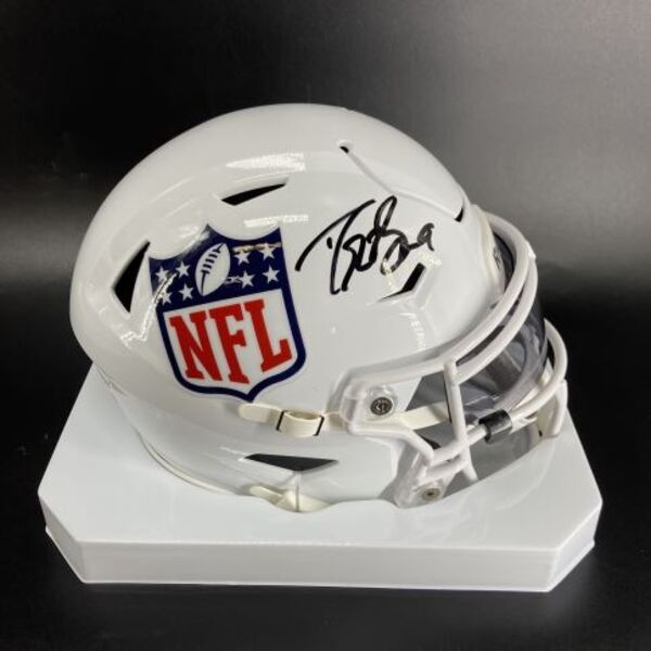 HOF - Saints Drew Brees Signed NFL Shield Mid-Size Helmet