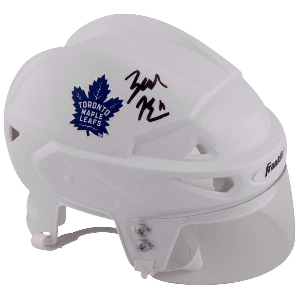 Zach Hyman Toronto Maple Leafs Autographed White Mini Helmet