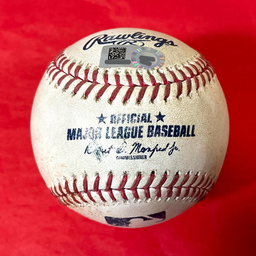 Game-Used Baseball - Kris Bryant RBI Double, Javier Baez RBI Single vs. Merrill Kelly - Cubs @ D-backs 7/18/2021
