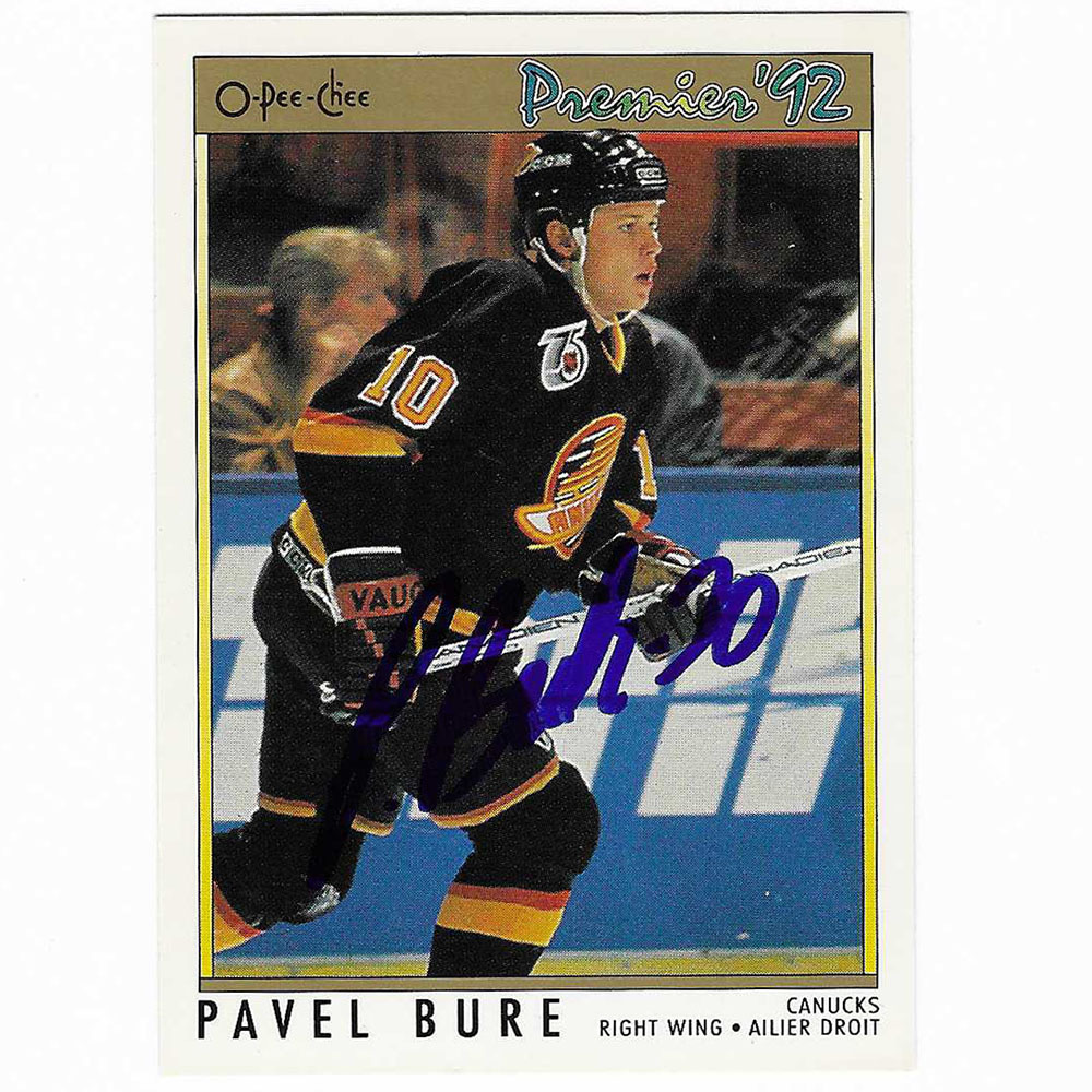 Pavel Bure Autographed 1991-92 OPC Premier Hockey Card