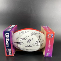 NFL - Chiefs Multi Sign Super Bowl 57 Football With Over 8 Signatures In...