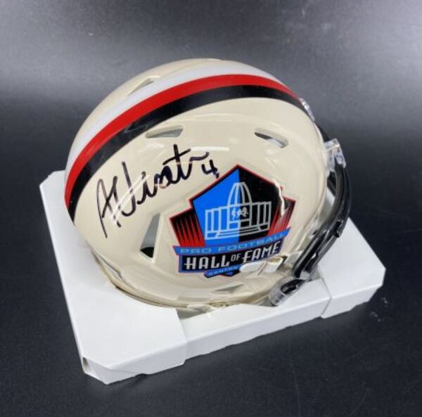 HOF - Bears Mike Singletray Signed Retro HOF Mini Helmet