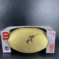 NFL - Broncos Audric Estime Signed Gold Composite Football