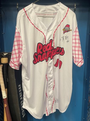 Mickey Jiang #40 Signed Red Snapper Jersey