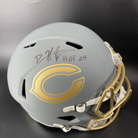 HOF - Bears Devin Hester Signed Replica Slate Speed Helmet with HOF 24 I...