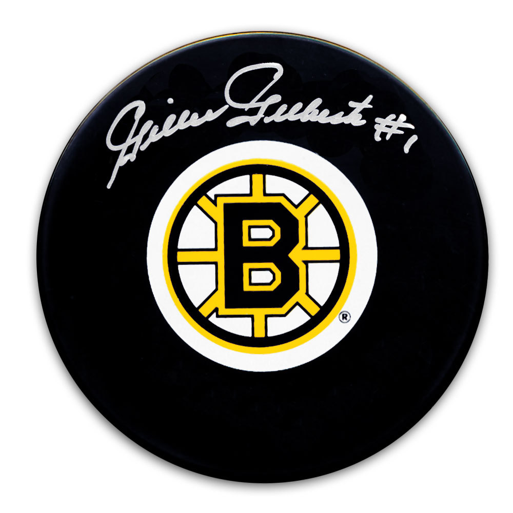 Gilles Gilbert Boston Bruins Autographed Puck