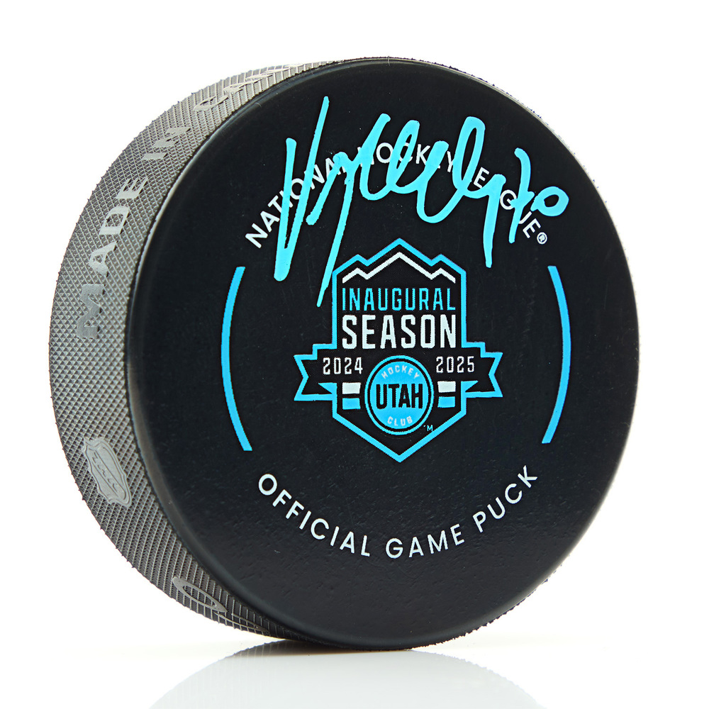 Karel Vejmelka Signed Utah Hockey Club Inaugural Season Official Game Puck