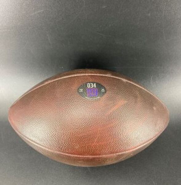 STS - Giants Game Used Football (11/16/2025) Individually Numbered 034 N...