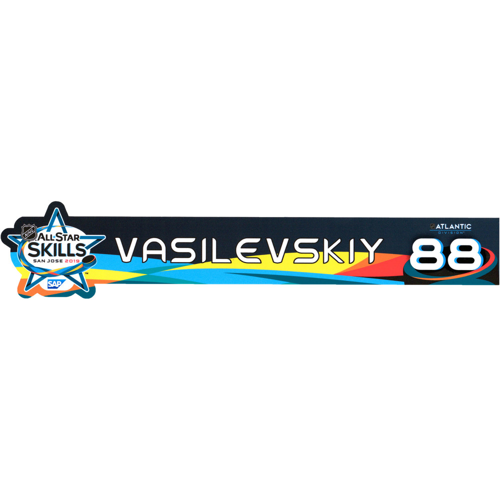 Andrei Vasilevskiy Tampa Bay Lightning Event-Used #88 Locker Nameplate from All-Star Skills Competition