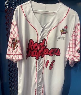Wyatt Olde #15 Signed Red Snapper Jersey