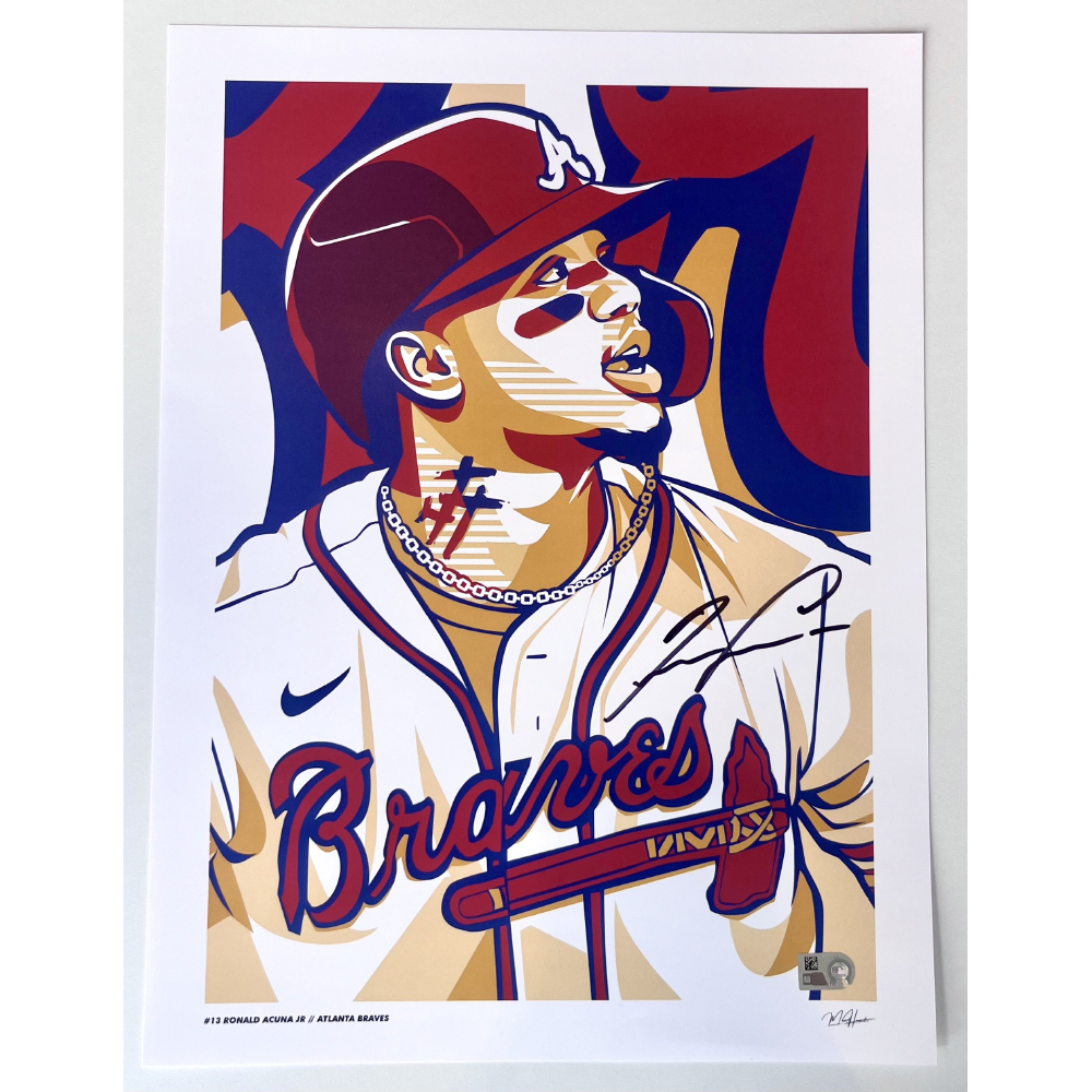 Ronald Acuna Jr Autographed & MLB Authenticated 16x20 Poster