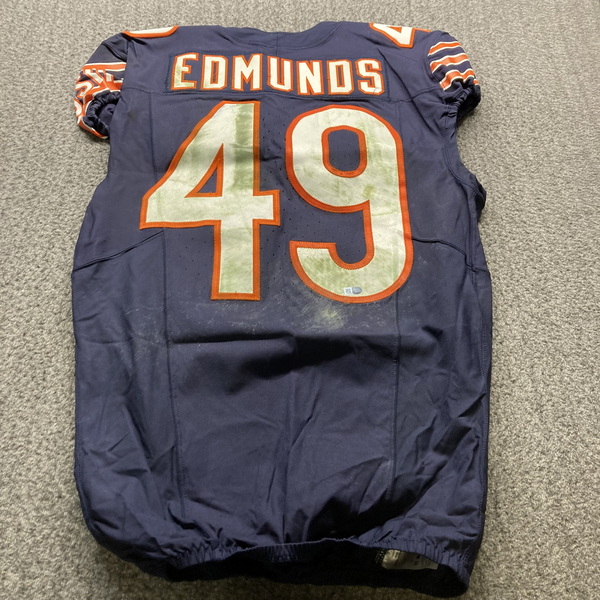 STS - Bears Tremaine Edmunds Game Worn Jersey (12/31/23) Size 42 With Ca...