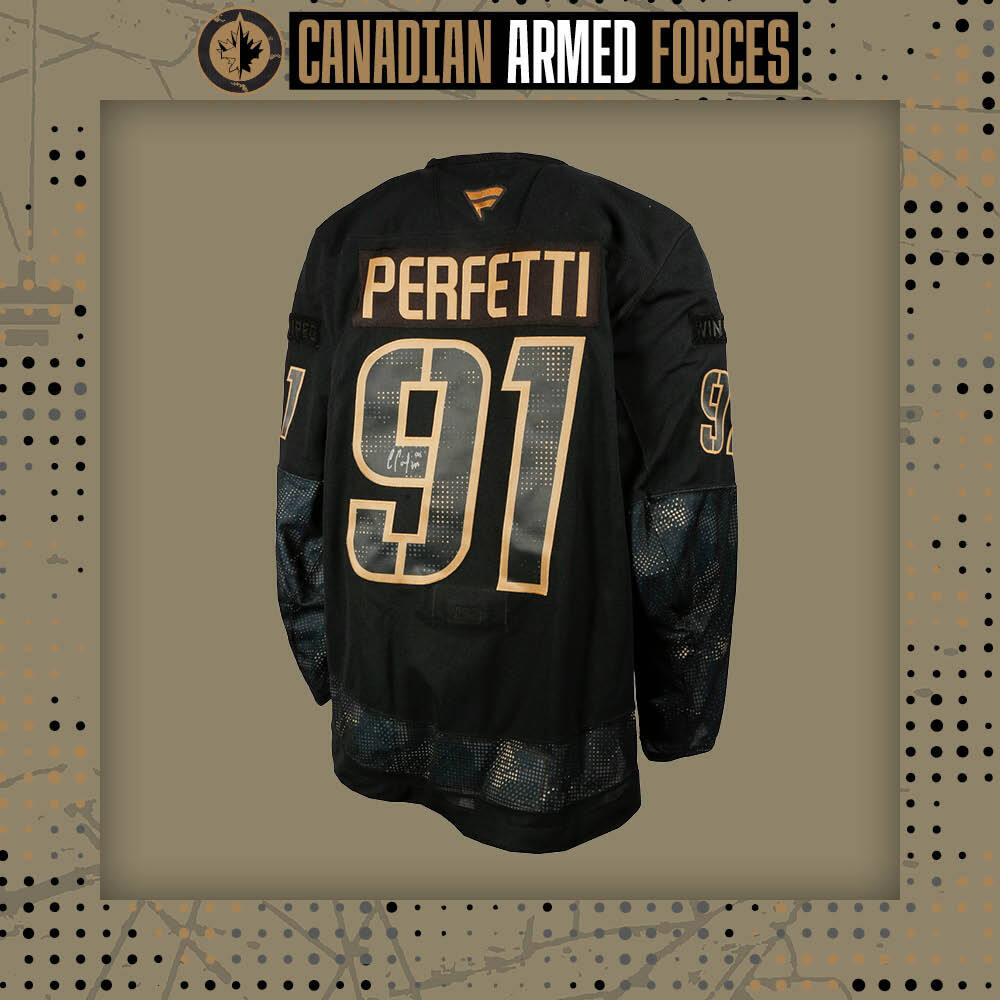Cole Perfetti #91 Team Issued Limited Edition Autographed Canadian Armed Forces Jersey
