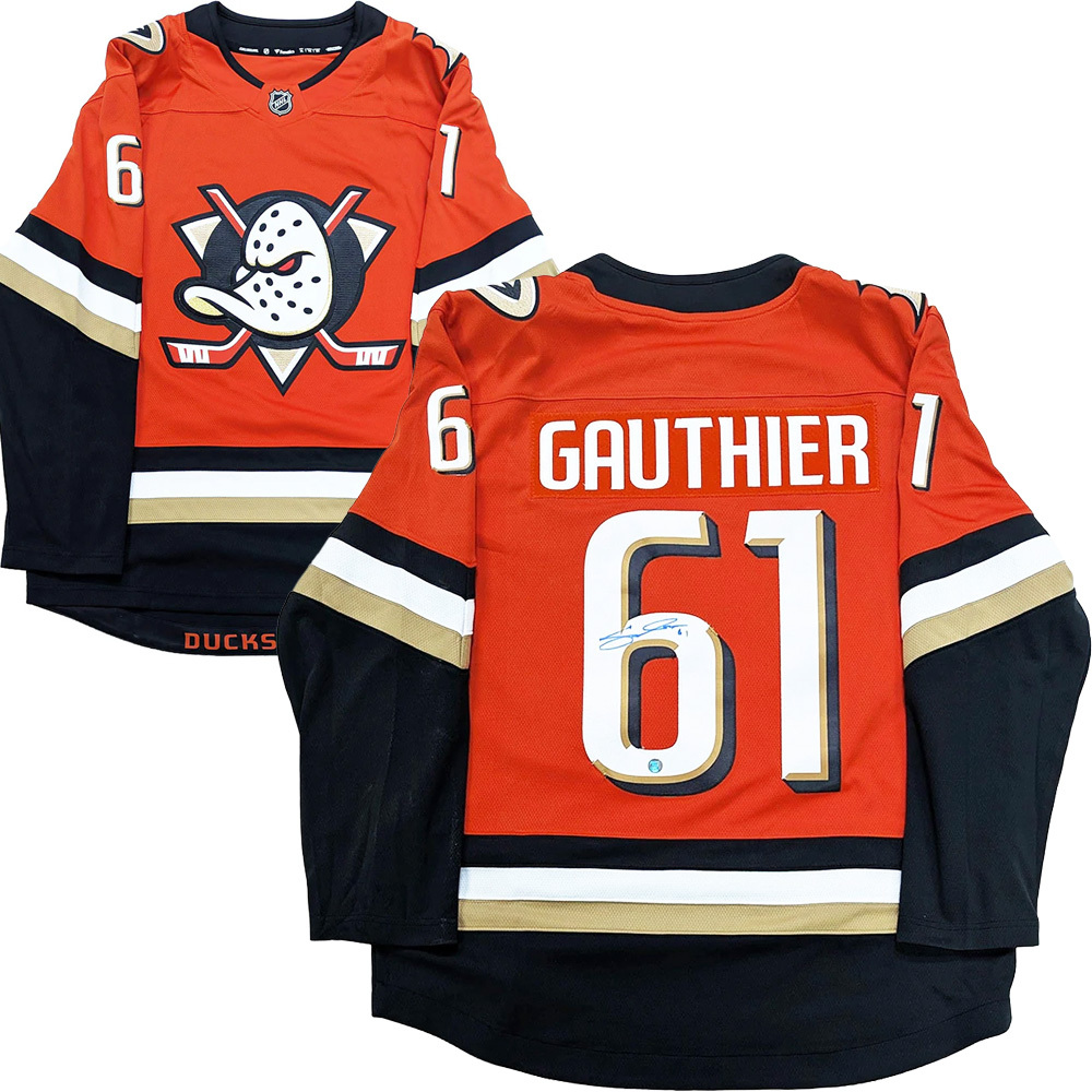 Cutter Gauthier Autographed Anaheim Ducks Jersey