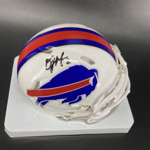 Bills-  DJ Moore Signed Speed Mini Helmet