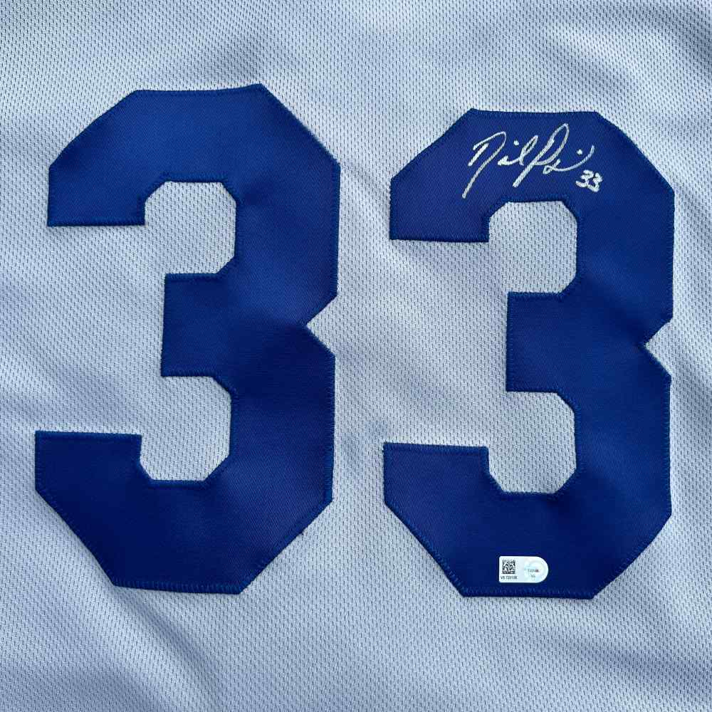 Autographed and GameUsed Brooklyn Dodgers Jersey David Price 33 (LAD