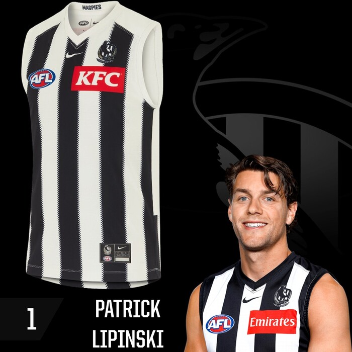 Photo of Patrick Lipinski #1 Collingwood 2025 Clash Guernsey