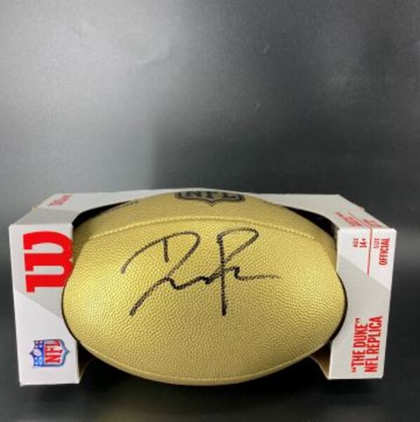 NFL - Cardinals Darius Robinson Signed Gold Composite Football