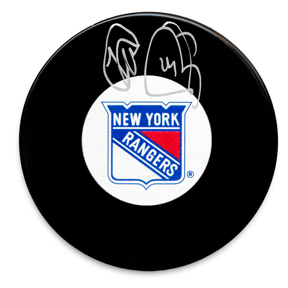 Theo Fleury New York Rangers Autographed Puck