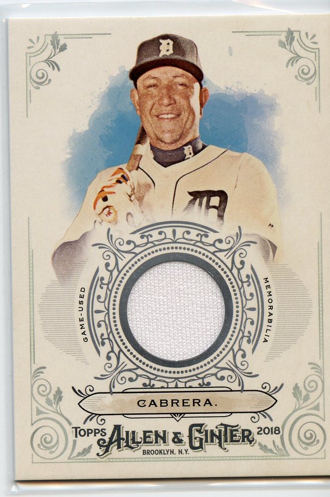 2018 Topps Allen and Ginter Relics #FSRBMC Miguel Cabrera B
