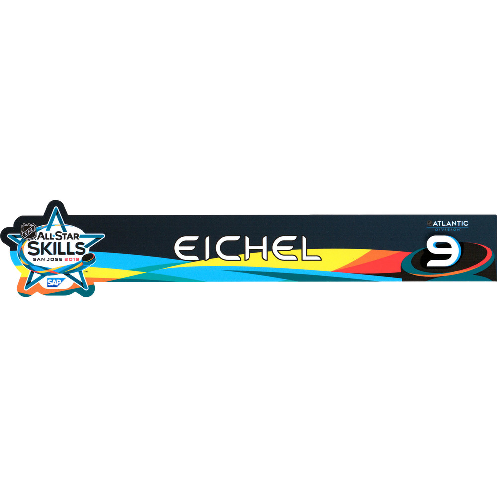 Jack Eichel Buffalo Sabres Event-Used #9 Locker Nameplate from All-Star Skills Competition