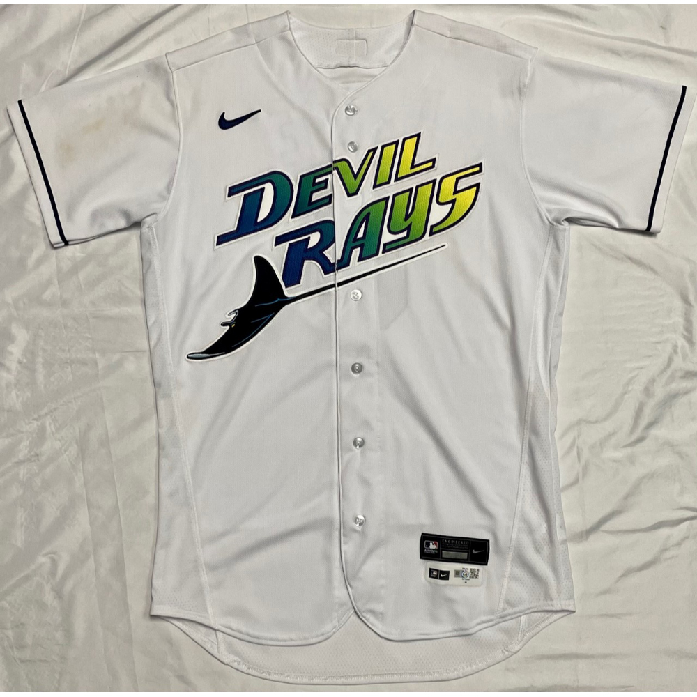 Game Used Devil Rays Jersey Brandon Lowe July 30, 2022 v CLE Tampa